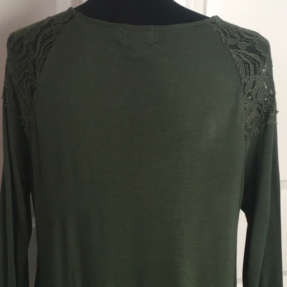 🎉 SALE Old Navy Green Lace Tunic Size Large - Picture 6 of 8